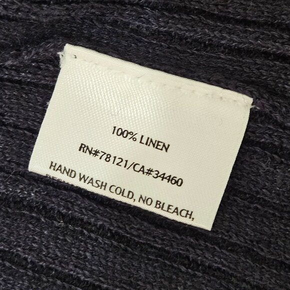 Eileen Fisher Sweater Cardigan Size Small Navy Blue Lightweight Open Front - Picture 8 of 8